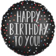 Amscan Happy Birthday To You Satin Dots Foil Balloon Xl (3906201)