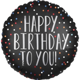 Amscan Happy Birthday To You Satin Dots Foil Balloon Xl (3906201)