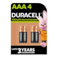 Duracell Rechargable Plus Aaa Battery 750mah 4s (DURHR03B4-750SC)