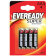 Eveready Super Zinc Aaa Batteries 4s (EVR03SUPERB4)