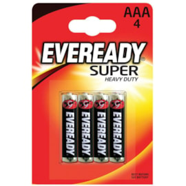 Eveready Super Zinc Aaa Batteries 4s (EVR03SUPERB4)