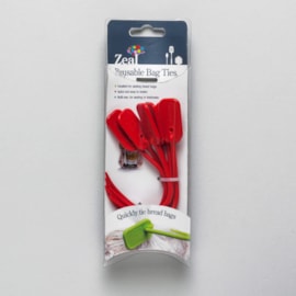 Bag Ties Silicone Set Of 6 17cm (J344DISP)