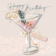 Ling Design Birthday Cocktail Birthday Card (PCER0005)