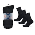 Mens 3 Pack Plain Black Sport Socks (SK103)