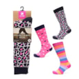 Ladies Design Wellington Boot Socks Asst (SK1163)