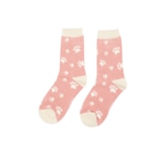 Miss Sparrow Paw Print Socks Dusky Pink (SKS272DUSKYPINK)