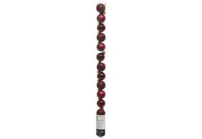 Shatterproof Baubles x14 Oxblood 3cm (020459)