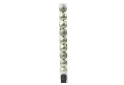 Shatterproof Baublesx10 White Mint 6cm (022470)