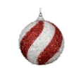 Bauble Foam With Tinsel 10cm (024589)