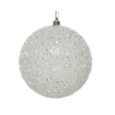 Shatterproof Bauble Ice Finish Glitter 10cm (025509)