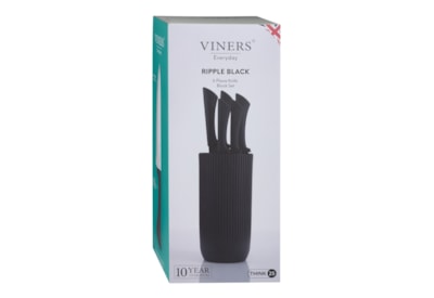 Viners Everyday Black Ripple 5pc Knife Block Set (0305.263)