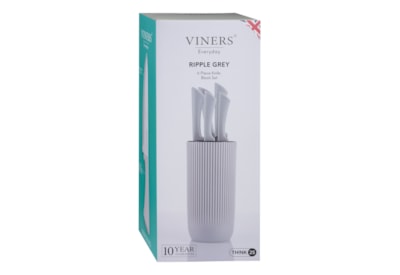 Viners Everyday Grey Ripple 5pc Knife Block Set (0305.264)