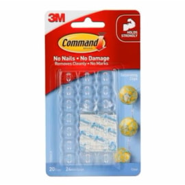 Command Clear Decorating Clips With Clear Strips (4373-CL)