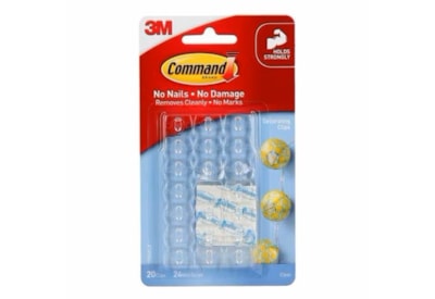 Command Clear Decorating Clips With Clear Strips (4373-CL)