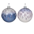 Glass Bauble Shiny Magic Branch Assorted 8cm (053331)