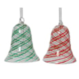 Glass Bell With Swirls Assorted 11.5cm (070168)