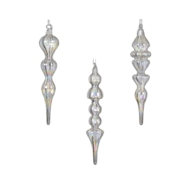 Glass Ornament Iris Finish Assorted 18cm (070454)