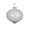 Onion Glass Bauble w Pearls & Beads Inside 10cm (070938)