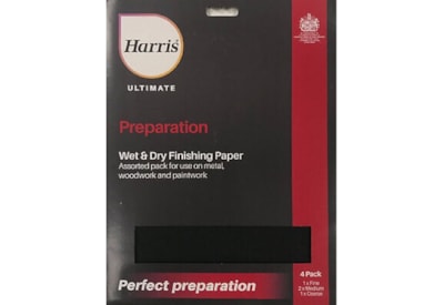 Harris Ultimate Wet & Dry Finishing Paper 4pk (103064204)