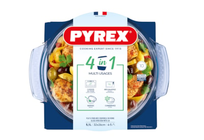 Pyrex Glass Round Casserole 3.75lt (118A000)
