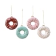 Donut Glass Baubles Assorted 8.5cm (121225)