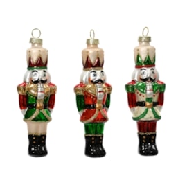 Nutcracker Glass With Glitter Assorted 8.3cm (121413)