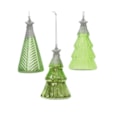 Glass Tree With Star Green Tea Assorted 12.6cm (121737)