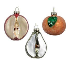 Fruit Glass Baubles Assorted 8.2cm (121795)