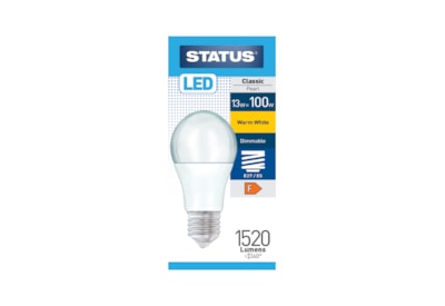 Status 13w Led Gls E27 Warm White Dimmable Bulb (13SLDGWE27P1B10)