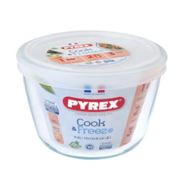 Pyrex Cook & Freeze Round Dish With Lid 0.6 (152P001/7648)