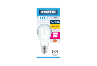 Status 15w Led Gls B22 Warm White Bulb (15SLGWB22P1B10)