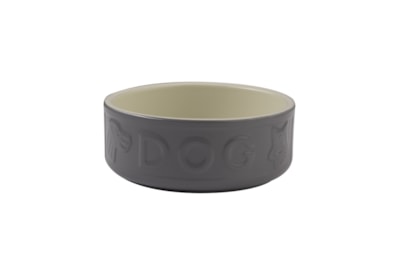 Mason Cash Grey Lettered Dog Bowl 15cm (2030.530)