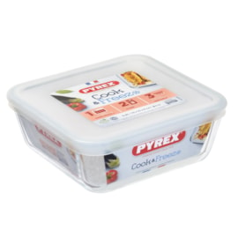 Pyrex Cook & Freeze Square Dish With Lid 0.85 (218P001/7046)