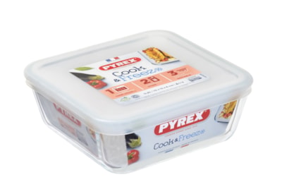 Pyrex Cook & Freeze Square Dish With Lid 0.85 (218P001/7046)