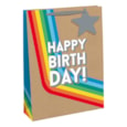 Rainbow Birthday Kraft Gift Bag Large (32298-2C)