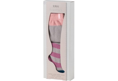 Totes Isotoner Knee High Supersoft Welly Boot Socks Multi (3251FSTR)