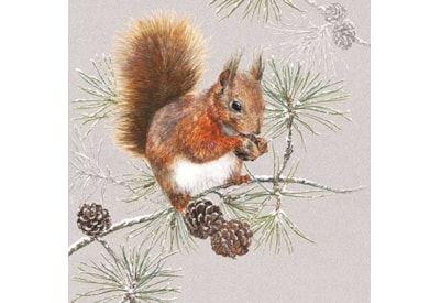 Ambiente Napkin Squirrel In Winter 33cm (33313445)