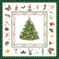 Ambiente Napkin Christmas Evergreen White 33cm (33314515)