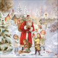 Ambiente Napkin Santa Bringing Presents 33cm (33317970)