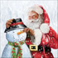 Ambiente Napkin Santa & Snowman 33cm (33318020)