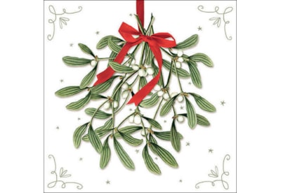 Ambiente Napkin Mistletoe w Bow 33cm (33318860)