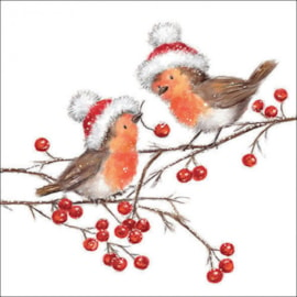 Ambiente Napkin Christmas Robin 33cm (33318865)