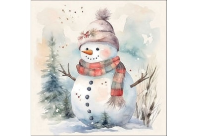 Ambiente Napkin Snowman In Nature 33cm (33318890)