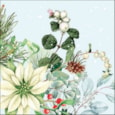 Ambiente Napkin White Poinsettia 33cm (33318990)