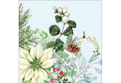 Ambiente Napkin White Poinsettia 33cm (33318990)