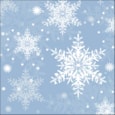 Ambiente Napkin Snowflakes Blue 33cm (33319121)