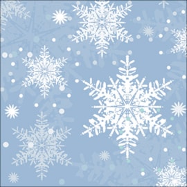 Ambiente Napkin Snowflakes Blue 33cm (33319121)