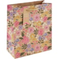 Kraft Floral Gift Bag Medium (33541-3C)