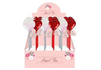 Sequin Heart Pens Asst (33598-PENC)