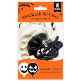 Halloween Balloons Asstd 10" (33730-BLC)